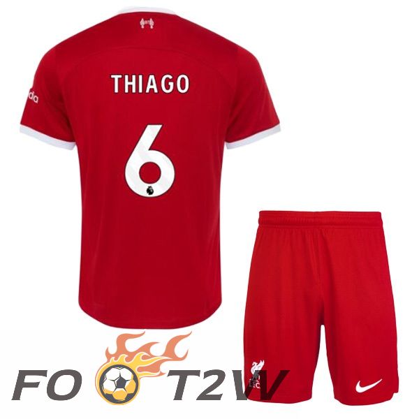 Maillot De Foot FC Liverpool (THIAGO 6) Enfant Domicile Rouge 2023/2024