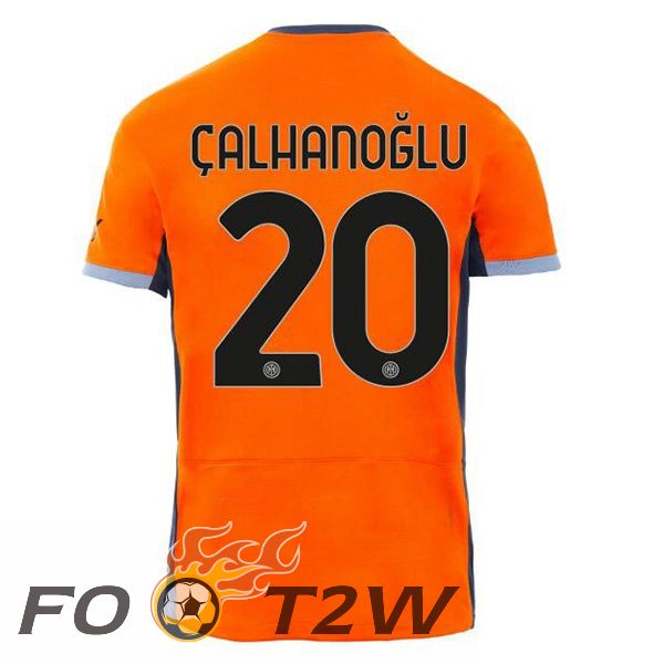 Maillot De Foot Inter Milan (ÇALHANOĞLU 20) Third Orange 2023/2024