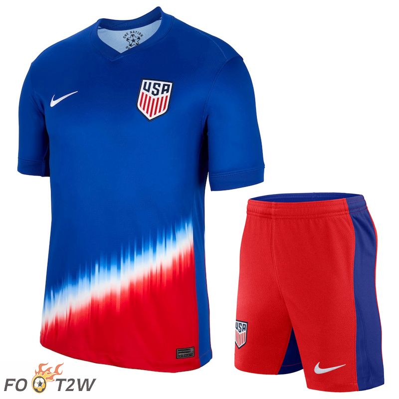 Ensemble Maillot Foot Etats-Unis Exterieur + Shorts 2024/2025