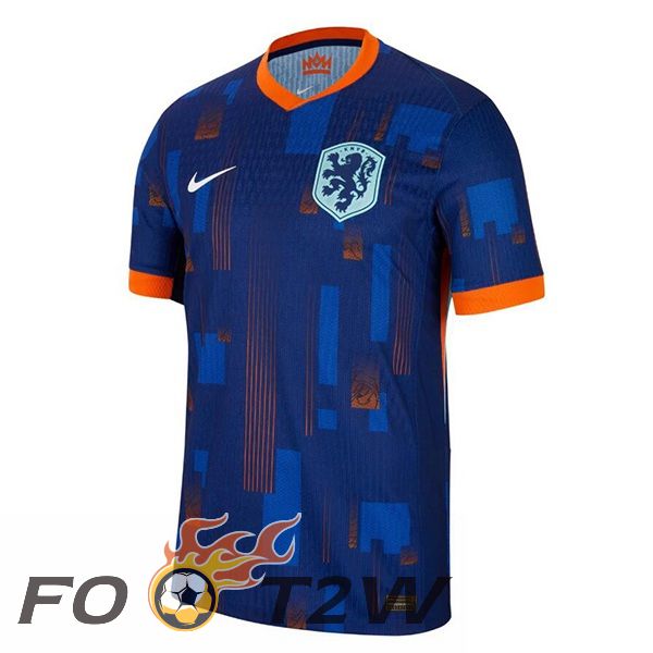 Maillot Equipe Pays-Bas Exterieur Bleu Royal UEFA Euro 2024