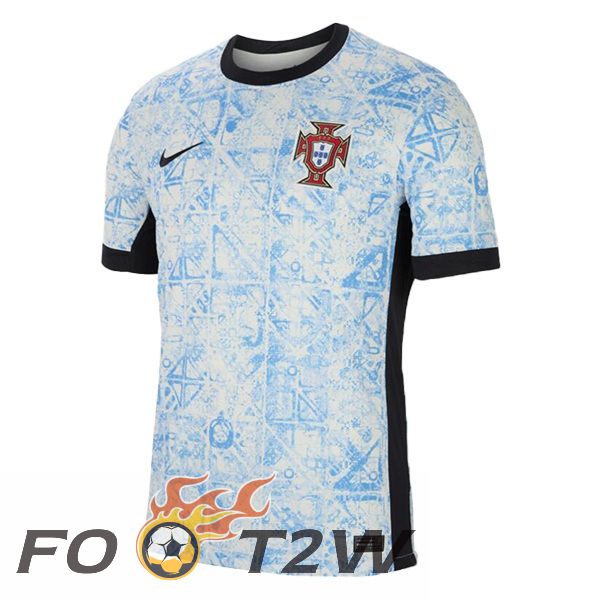 Maillot Equipe Portugal Exterieur Bleu Blanc UEFA Euro 2024