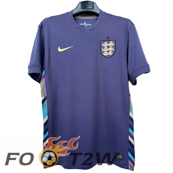 Maillot Foot Equipe De Angleterre Exterieur Pourpre Version Fuite UEFA Euro 2024