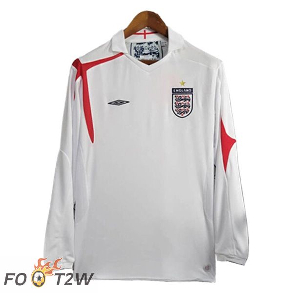 Maillot De Foot Angleterre Retro Domicile Manches Longues 2005