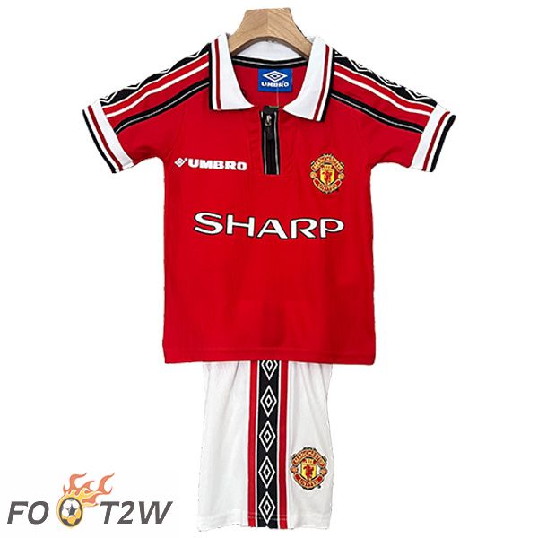 Maillot De Foot Manchester United Retro Enfant Domicile 1998/1999