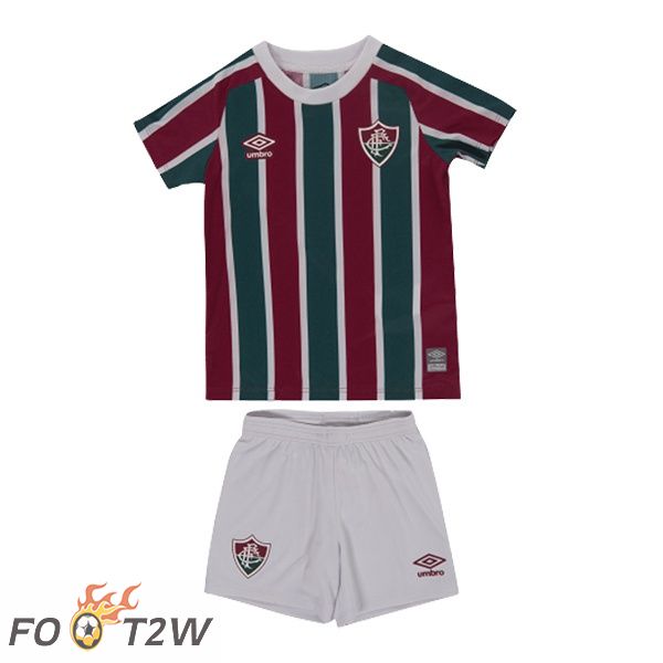 Maillot de Foot Fluminense Enfant Domicile Vert Rouge 2022/2023