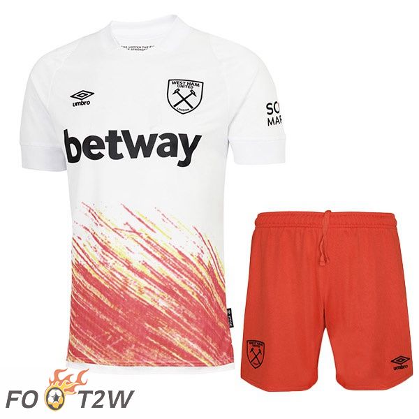 Maillot Foot West Ham Enfant Third Blanc Rouge 2022/2023