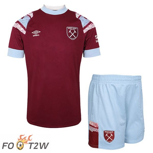 Maillot De Foot West Ham Enfant Domicile Rouge 22/23