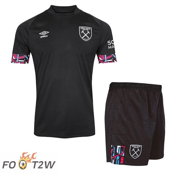 Maillot de Foot West Ham Enfant Exterieur Noir 2022/2023