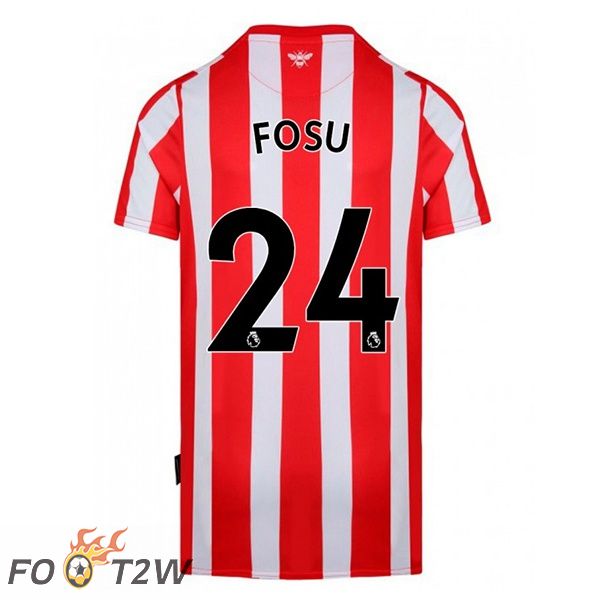 Maillot de Foot Brentford FC (FOSU 24) Domicile Rouge Blanc 2022/2023