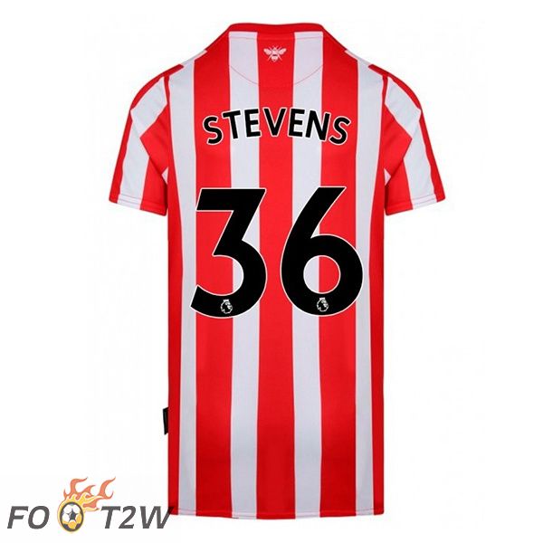 Maillot de Foot Brentford FC (STEVENS 36) Domicile Rouge Blanc 2022/2023