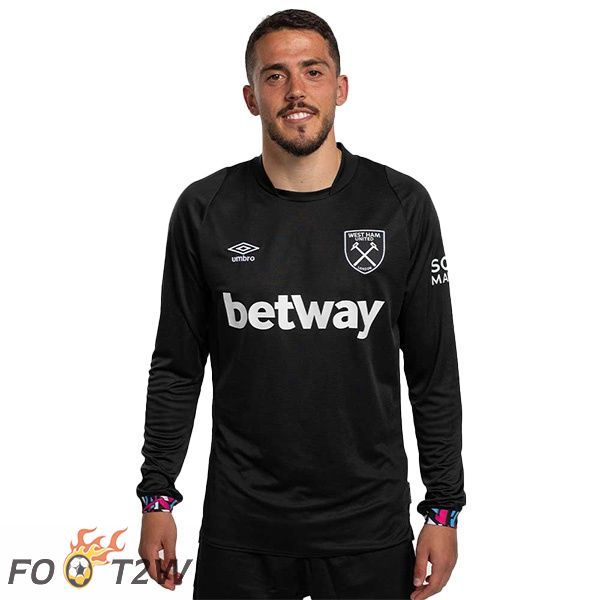 Maillot de Foot West Ham Exterieur Manche Longue Noir 2022/2023