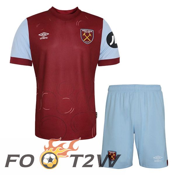 Maillot De Foot West Ham Enfant Domicile Rouge 2023/2024