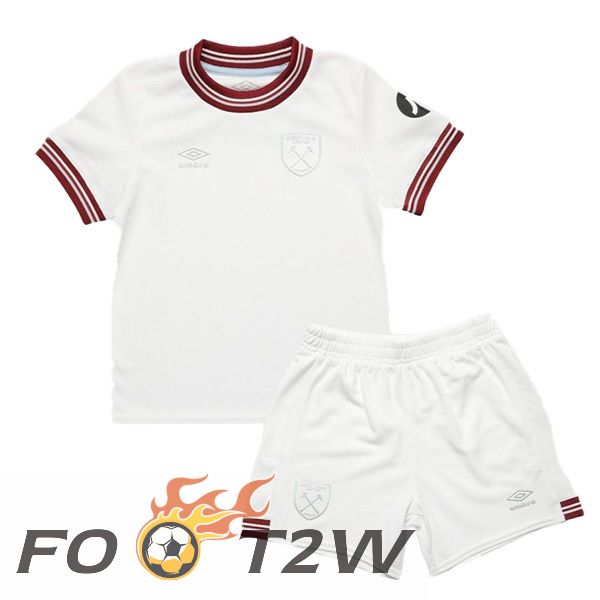 Maillot De Foot West Ham Enfant Exterieur Blanc 2023/2024