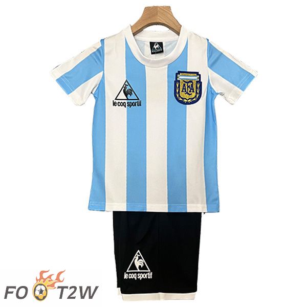 Maillot De Foot Argentine Retro Enfant Domicile 1986