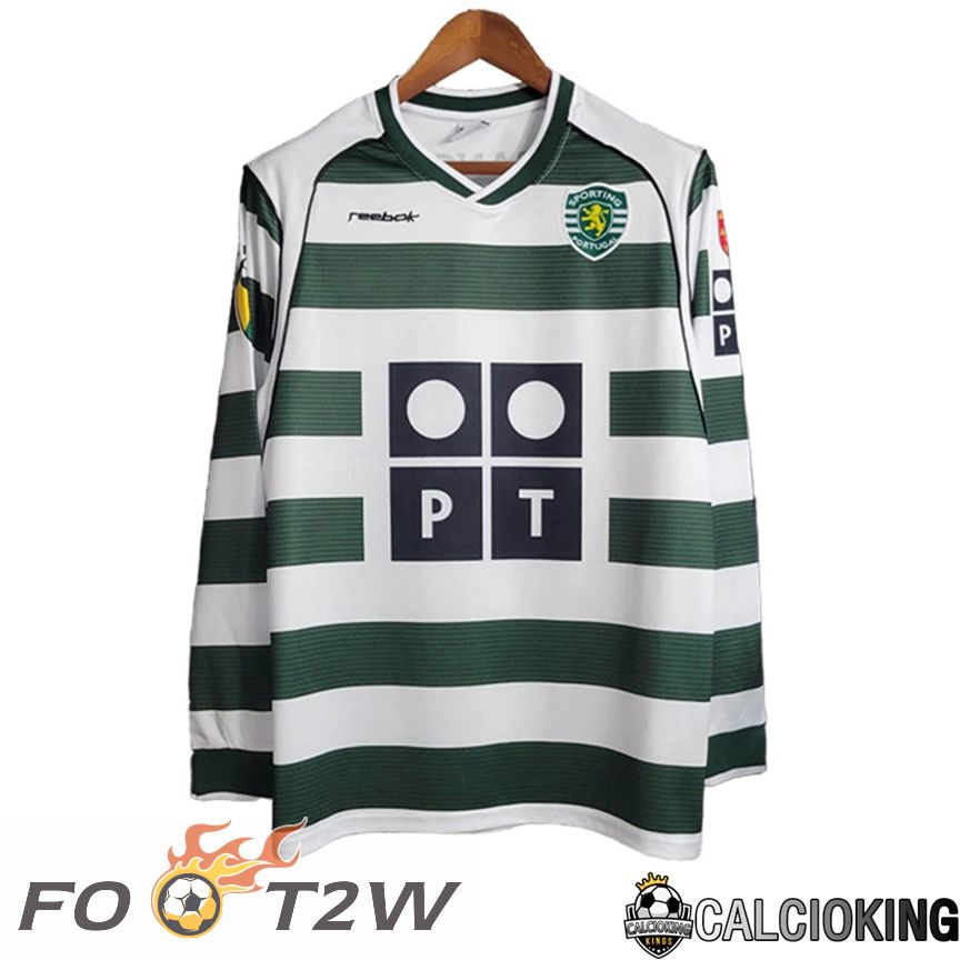 Maillot De Foot Sporting CP Retro Domicile Manches Longues 2001/2003