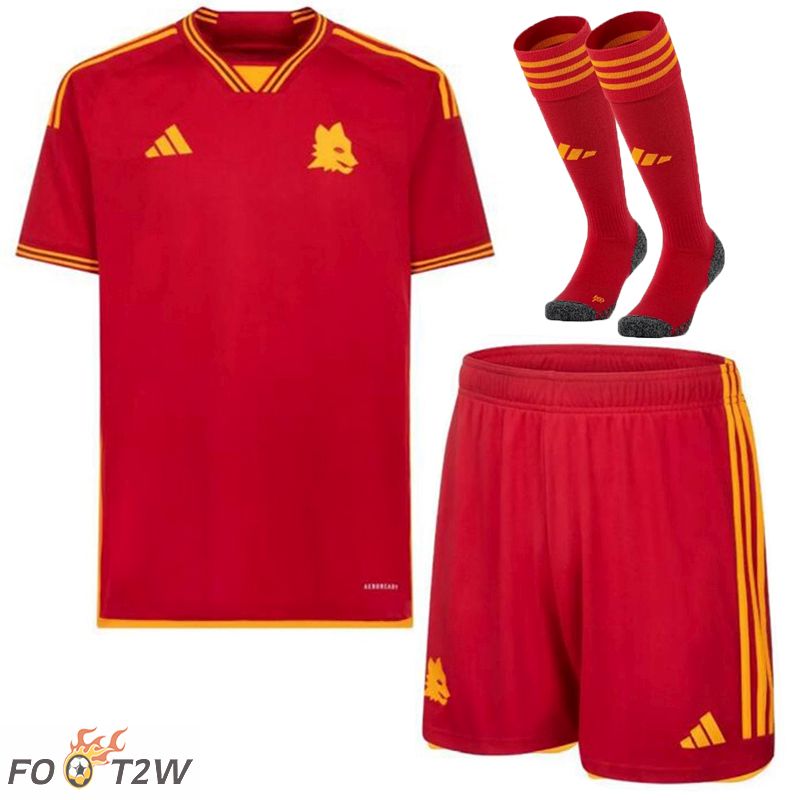 Ensemble Maillot Foot AS Roma Domicile (Shorts + Chaussettes) 2023/2024