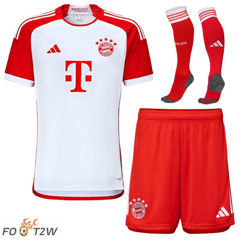 Ensemble Maillot Foot Bayern Munich Domicile (Shorts + Chaussettes) 2023/2024