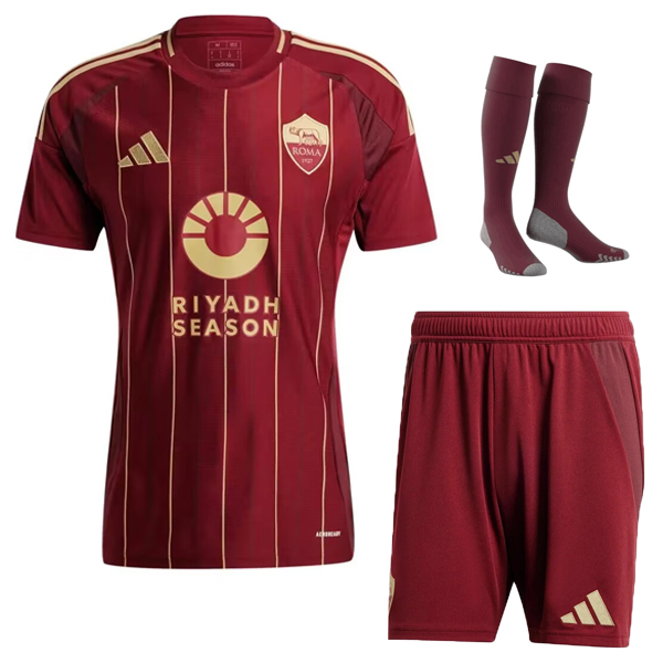 Maillot de Foot AS Roma Domicile (Court + Chaussettes) 2024/2025