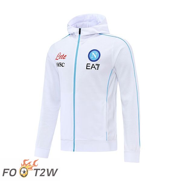 Veste Foot Veste A Capuche SSC Naples Blanc 21/22