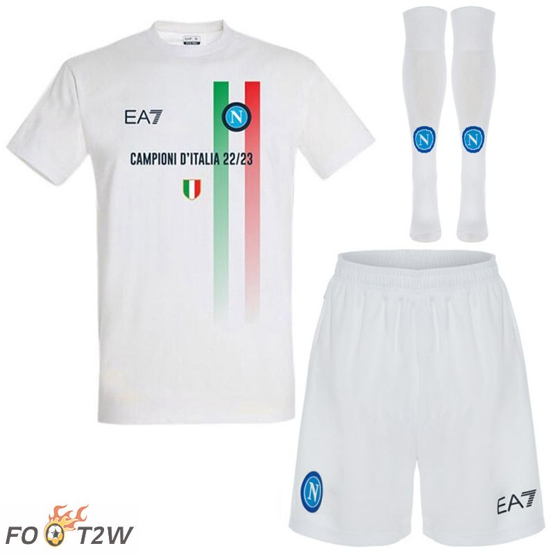 Ensemble Maillot Foot SSC Naples Exterieur (Shorts + Chaussettes) 2023/2024