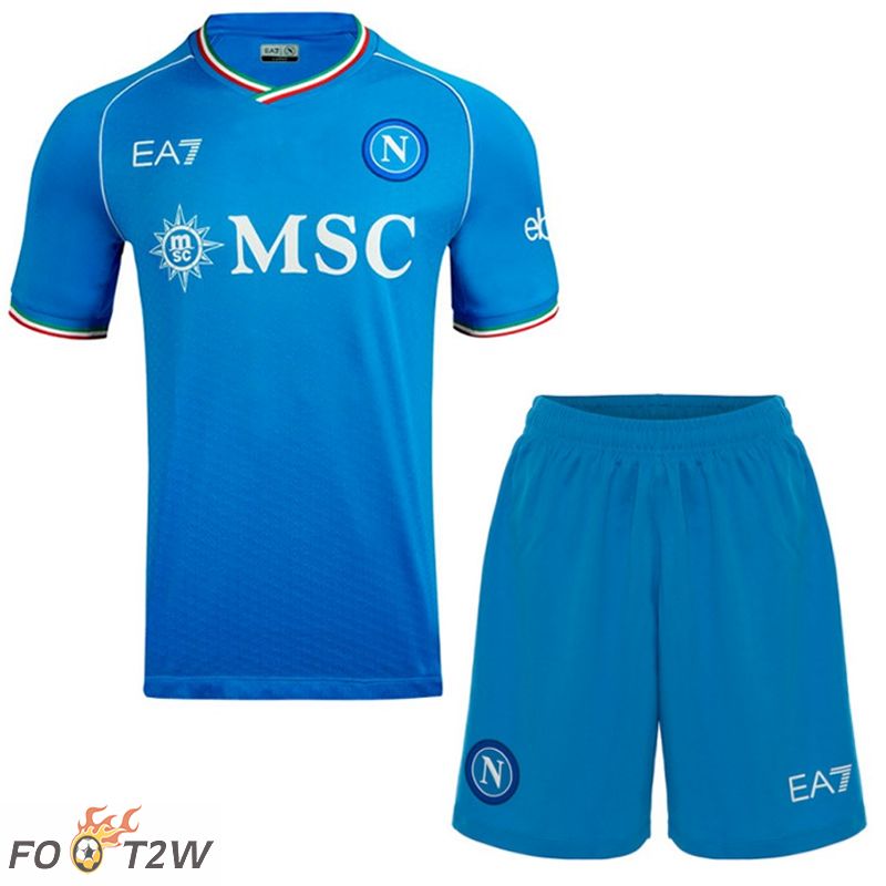 Ensemble Maillot Foot SSC Naples Domicile + Shorts 2023/2024