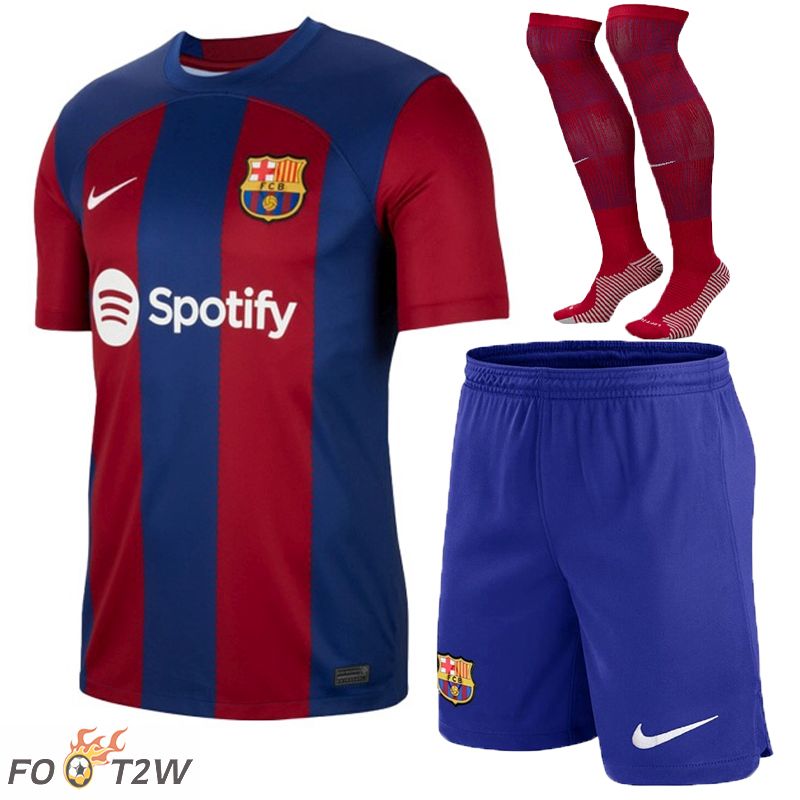 Ensemble Maillot Foot FC Barcelone Domicile (Shorts + Chaussettes) 2023/2024