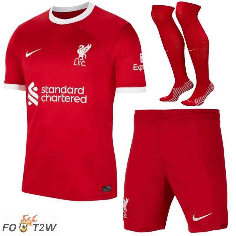 Ensemble Maillot Foot FC Liverpool Domicile (Shorts + Chaussettes) 2023/2024