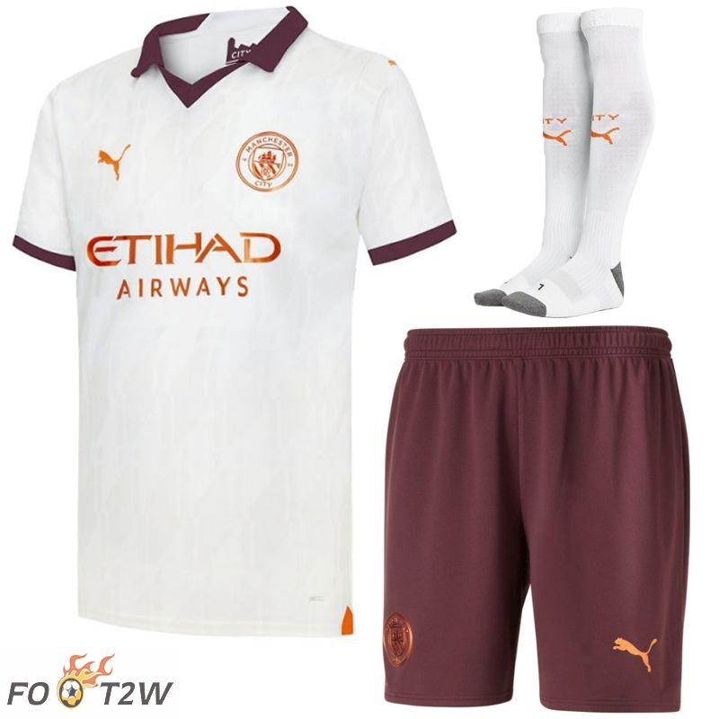 Ensemble Maillot Foot Manchester City Exterieur (Shorts + Chaussettes) 2023/2024