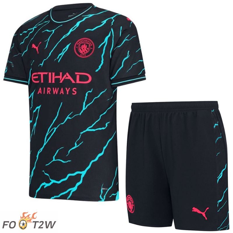 Ensemble Maillot Foot Manchester City Third + Shorts 2023/2024