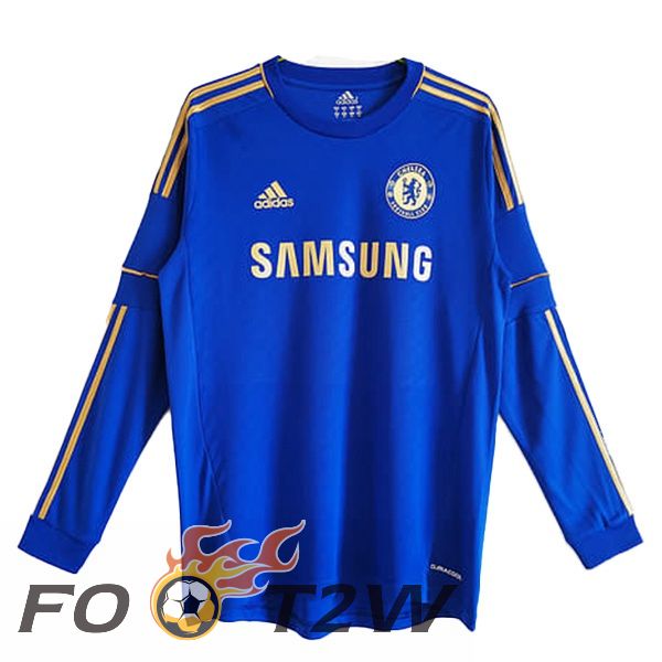 Maillot De Foot FC Chelsea Retro Domicile Manche Longue Bleu 2012-2013