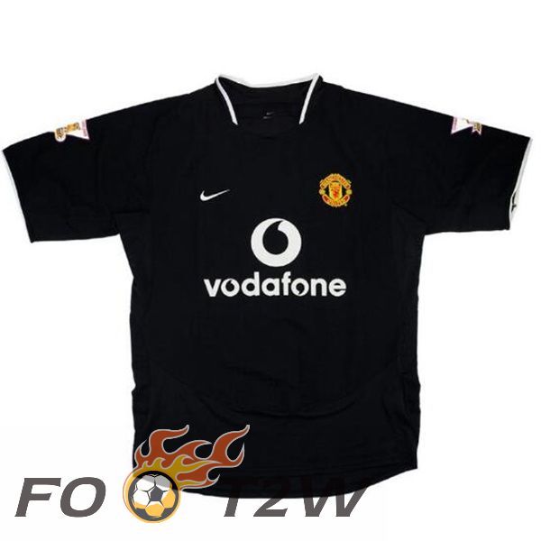 Maillot De Foot Manchester United Retro Exterieur Noir 2003-2004