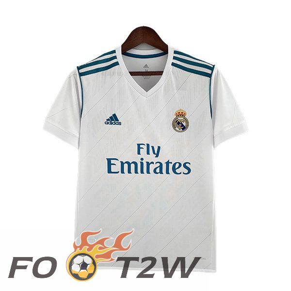 Maillot De Foot Real Madrid Retro Domicile Blanc 2017-2018