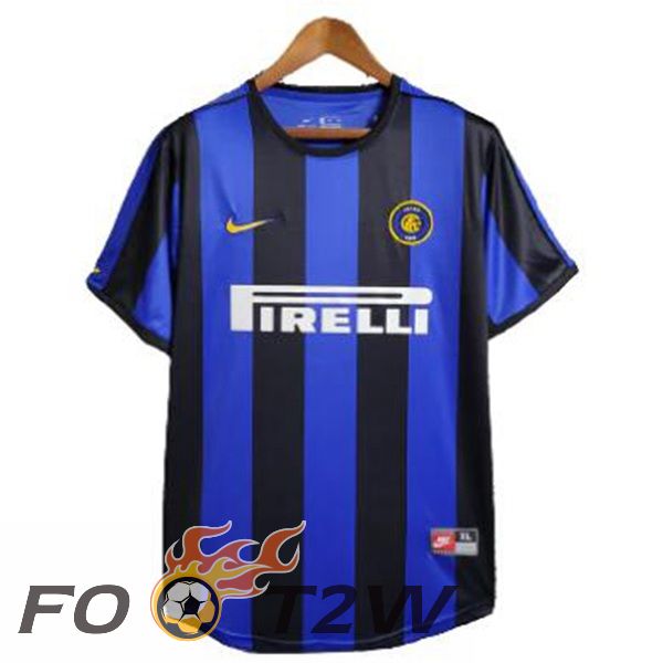 Maillot De Foot Inter Milan Retro Domicile Bleu 1999-2000