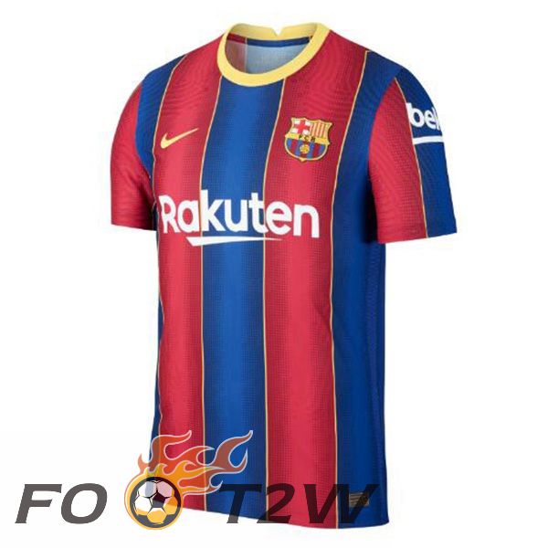 Maillot De Foot FC Barcelone Retro Domicile Bleu Rouge 2020-2021