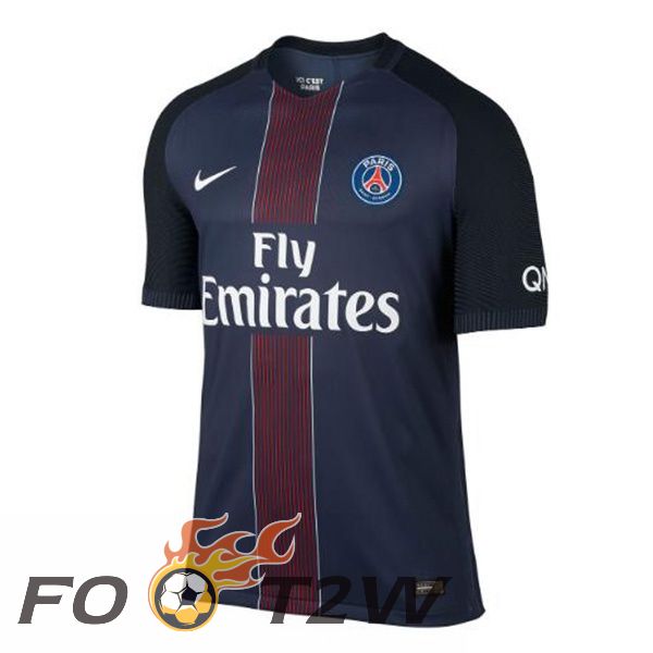 Maillot De Foot Paris PSG Retro Domicile Bleu Royal 2016-2017