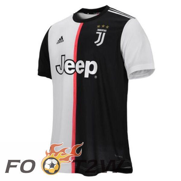 Maillot De Foot Juventus Retro Domicile Blanc Noir 2019-2020