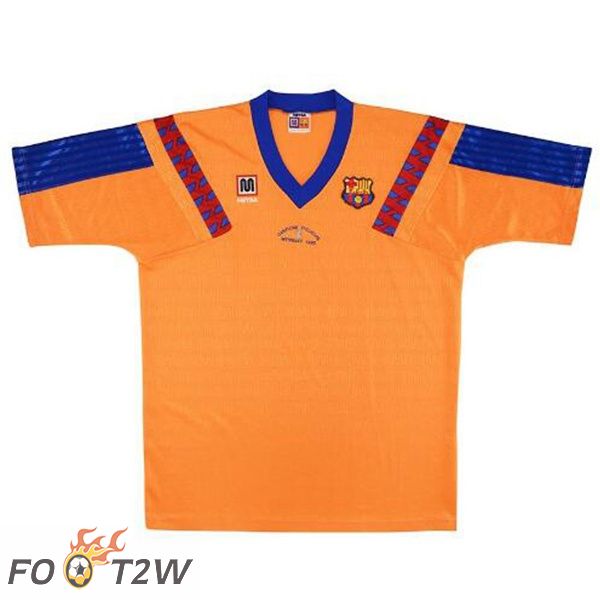 Maillot De Foot FC Barcelone Retro Exterieur Orange 1991-1992