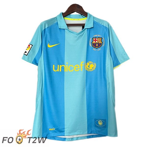 Maillot De Foot FC Barcelone Retro Exterieur Bleu 2007-2008