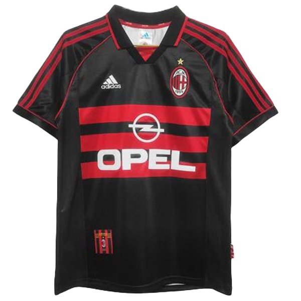 Maillot De Foot AC Milan Retro Third Noir Rouge 1998-1999