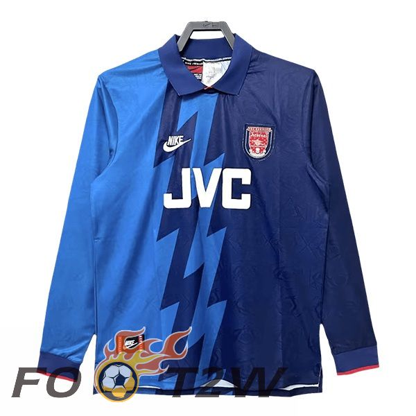 Maillot De Foot Arsenal Retro Exterieur Manche Longue Bleu 1995-1996