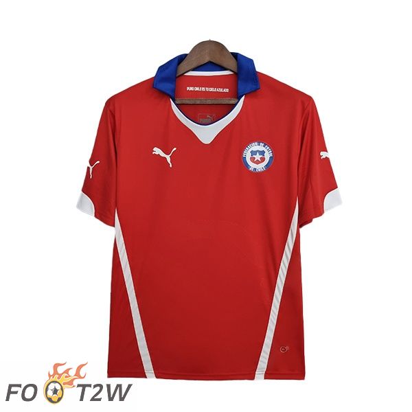 2014 Chili Retro Domicile Maillot Foot Rouge