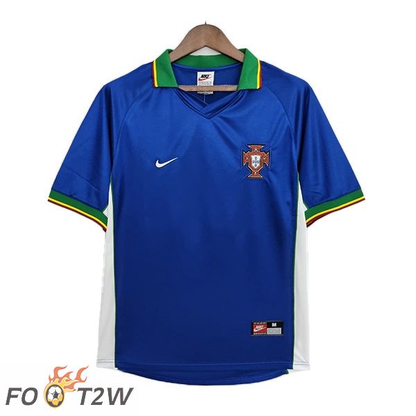 1998 Portugal Retro Exterieur Maillot Foot Bleu