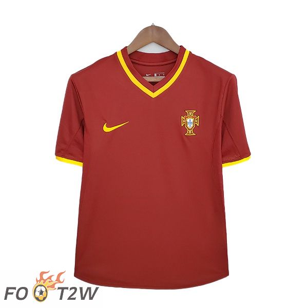 2000 Portugal Retro Domicile Maillot Foot Rouge