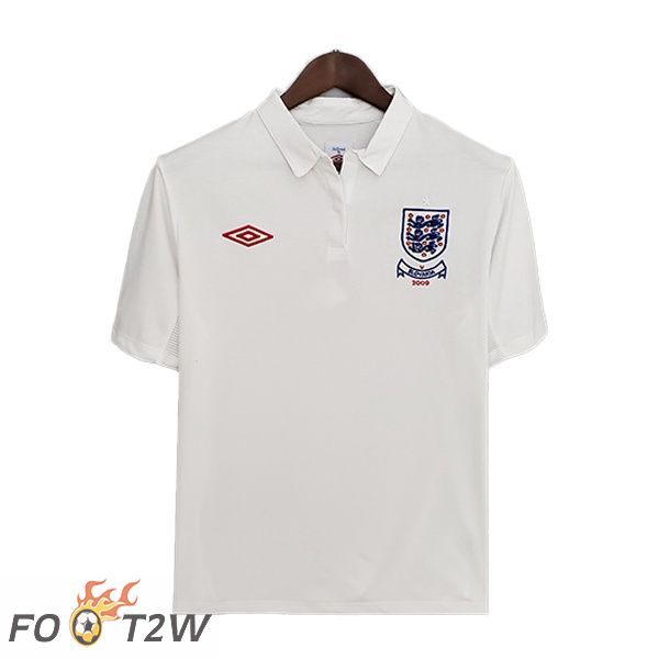 2010 Angleterre Retro Domicile Maillot Foot Blanc