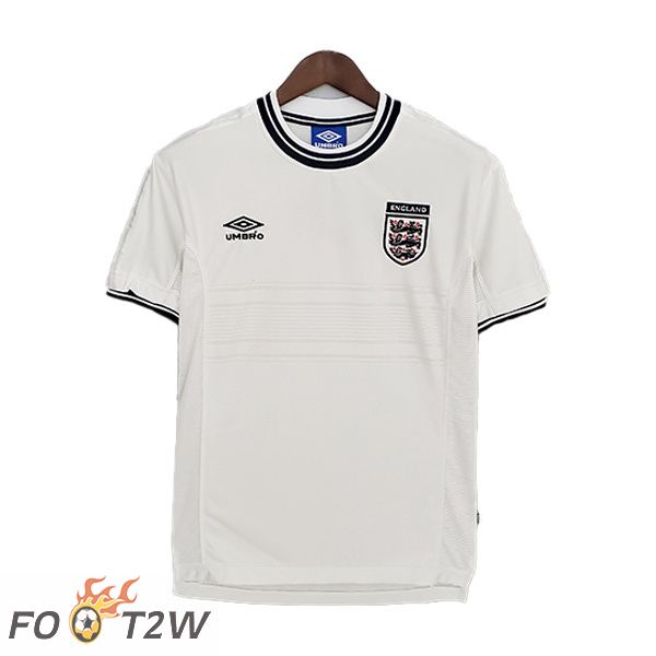 2000 Angleterre Retro Domicile Maillot Foot Blanc