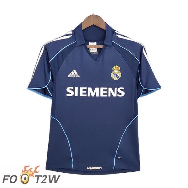 2005-2006 Real Madrid Retro Exterieur Maillot Foot Bleu