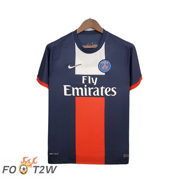 2013-2014 Paris PSG Retro Domicile Maillot Foot Bleu Royal