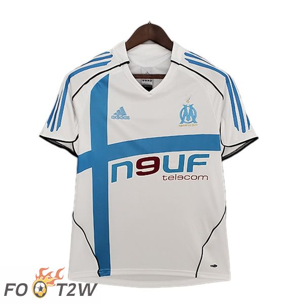 2005-2006 Marseille OM Retro Domicile Maillot Foot Blanc