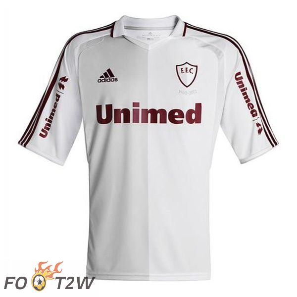 Maillot de Foot Fluminense Retro 100e Anniversaire Blanc 2011-2012