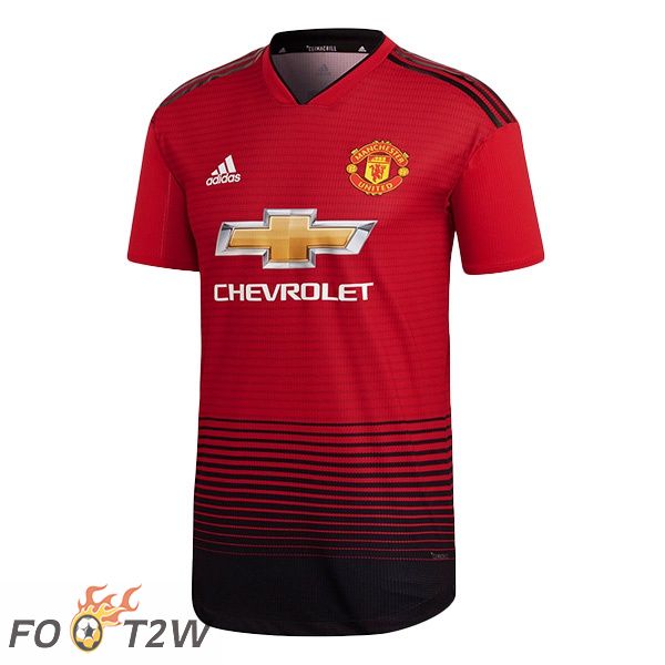 Maillot de Foot Manchester United Retro Domicile Rouge Noir 2018-2019